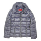 GUESS Womens Grey Puffer Jacket M Polyester Blend Zip Plain Casual Outerwear