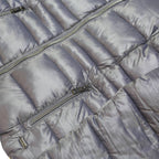 GUESS Womens Grey Puffer Jacket M Polyester Blend Zip Plain Casual Outerwear