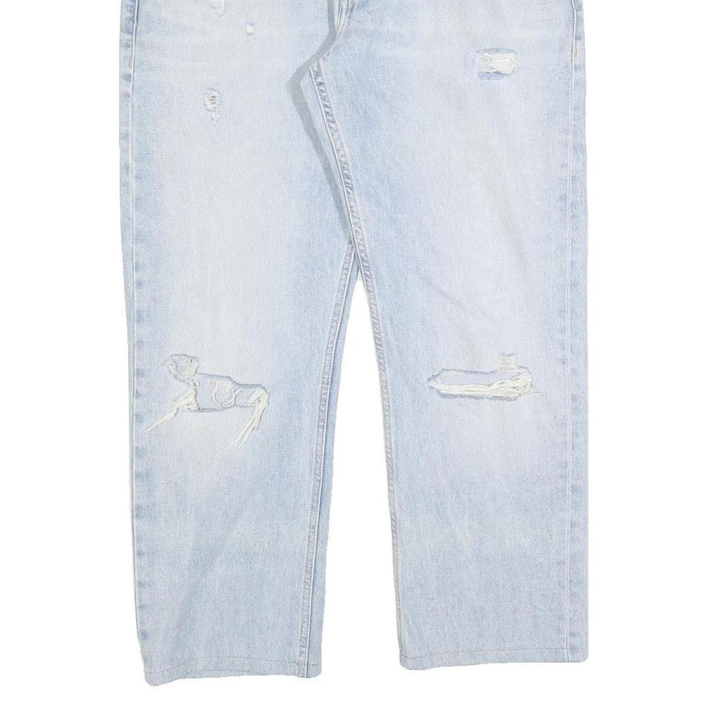 TOMMY HILFIGER Mens Regular Fit Straight Denim Light Blue W34 L27 Casual Button