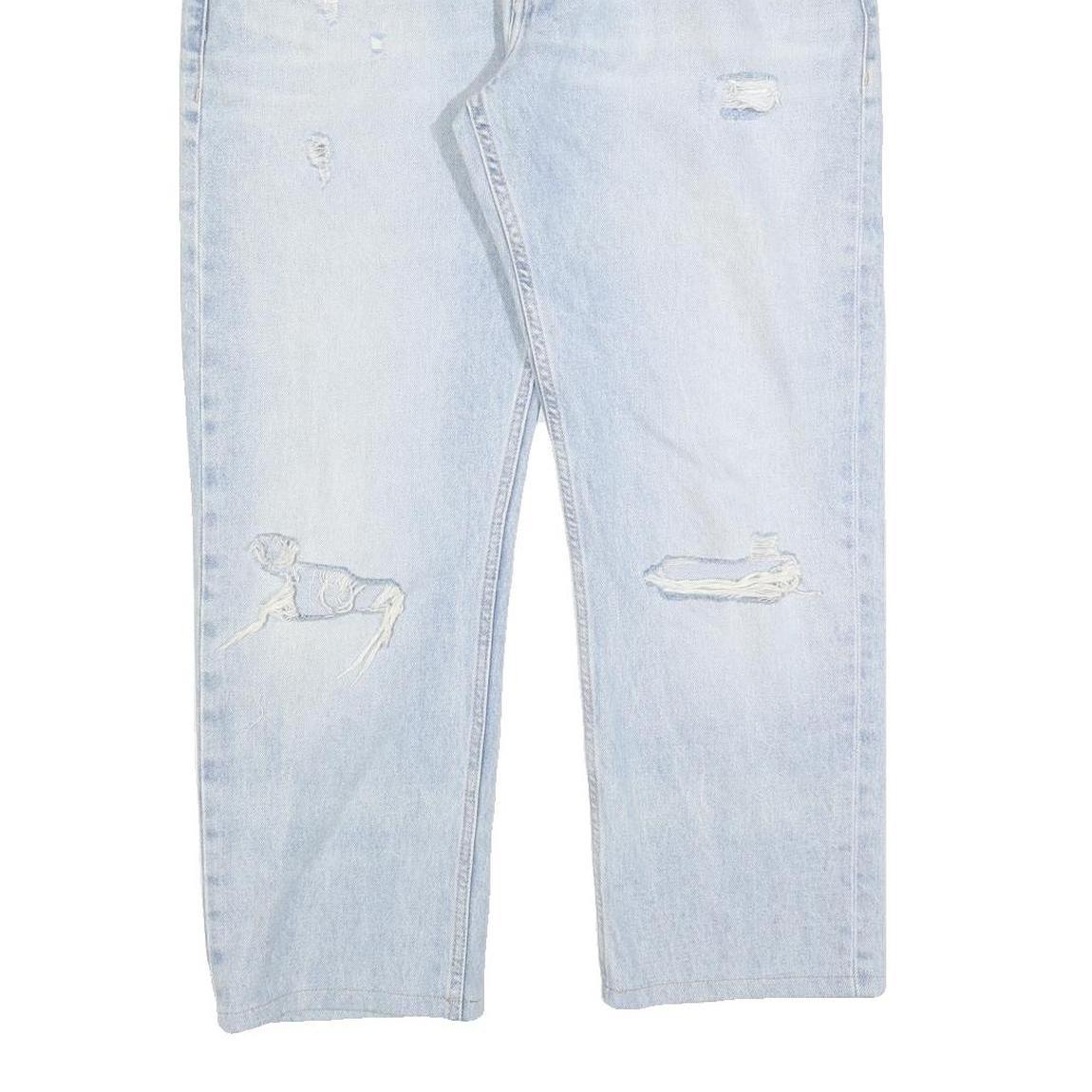 TOMMY HILFIGER Mens Regular Fit Straight Denim Light Blue W34 L27 Casual Button