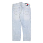 TOMMY HILFIGER Mens Regular Fit Straight Denim Light Blue W34 L27 Casual Button