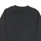 CHAMPION Mens Black Cotton Blend Crew Neck Sweatshirt L Classic Logo Pullover