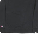 CHAMPION Mens Black Cotton Blend Crew Neck Sweatshirt L Classic Logo Pullover