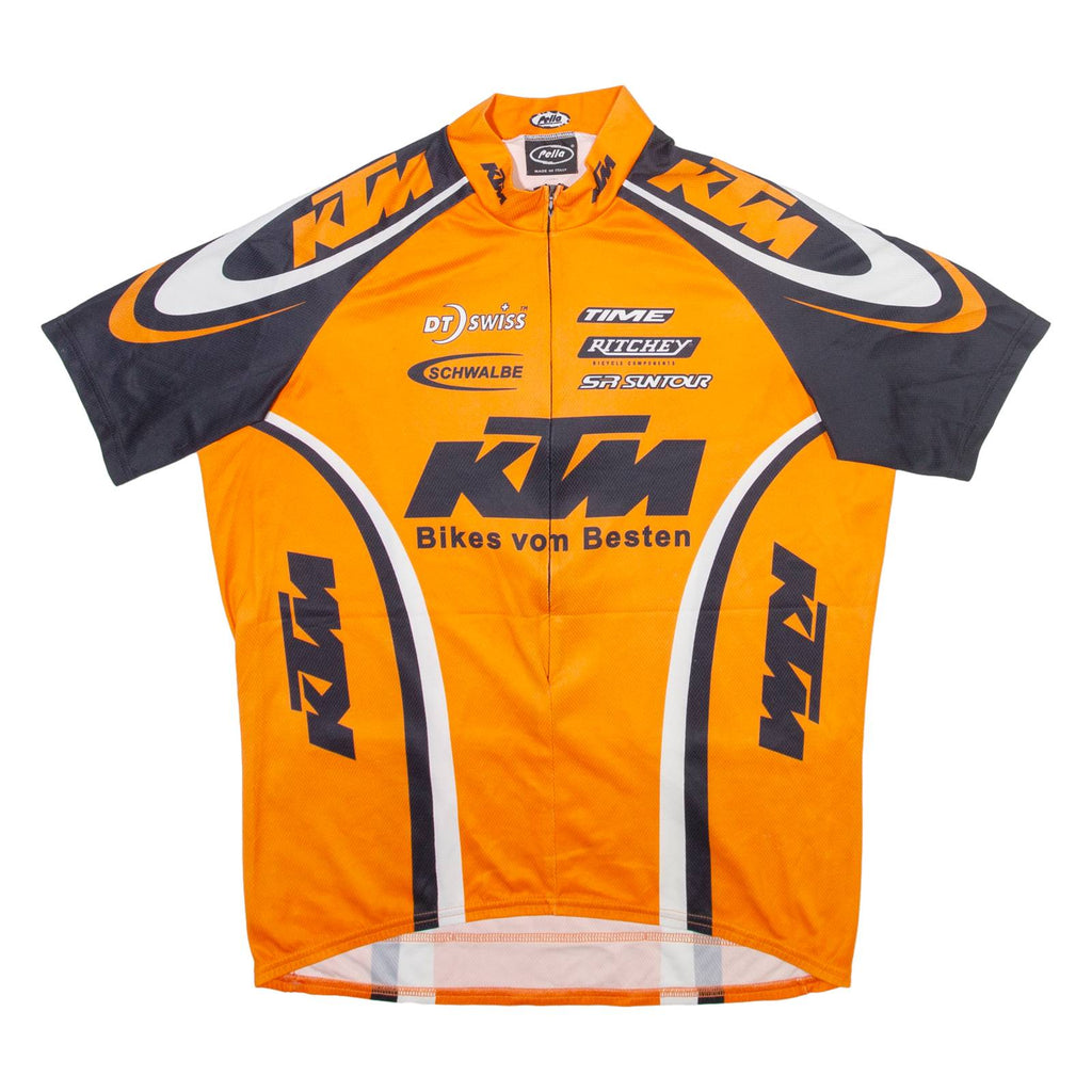 PELLA Mens Jersey Orange 1/2 Zip L