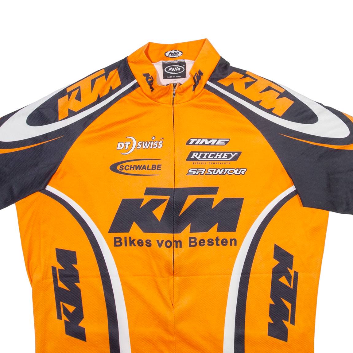 PELLA Mens Jersey Orange 1/2 Zip L