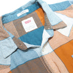 LEVI'S Mens Blue & Orange Check Cotton Shirt L Casual Button Pocket