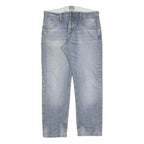 NEW CARGO Mens Cotton Blue Regular Straight Denim W34 L30 Button Closure Jeans