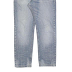 NEW CARGO Mens Cotton Blue Regular Straight Denim W34 L30 Button Closure Jeans