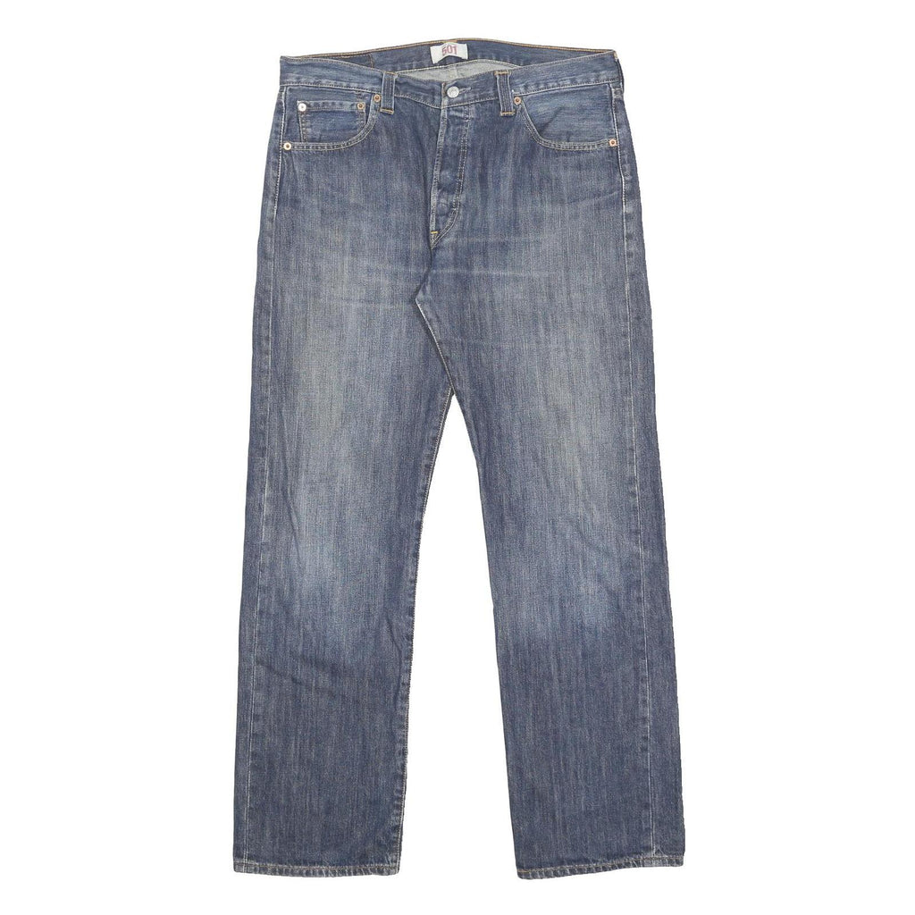 LEVI'S 501 Mens Jeans Blue Regular Straight Denim Medium W36 L32 Classic Fit