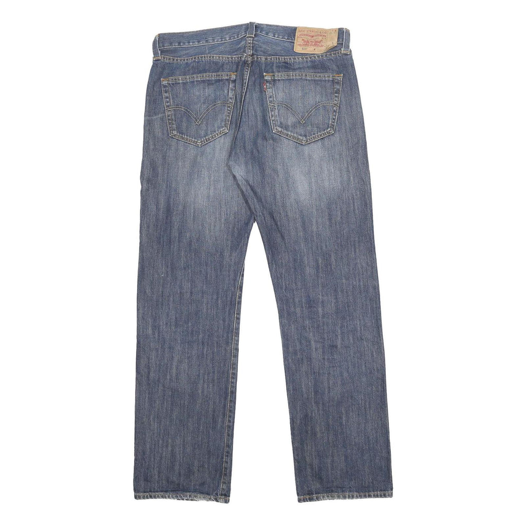 LEVI'S 501 Mens Jeans Blue Regular Straight Denim Medium W36 L32 Classic Fit
