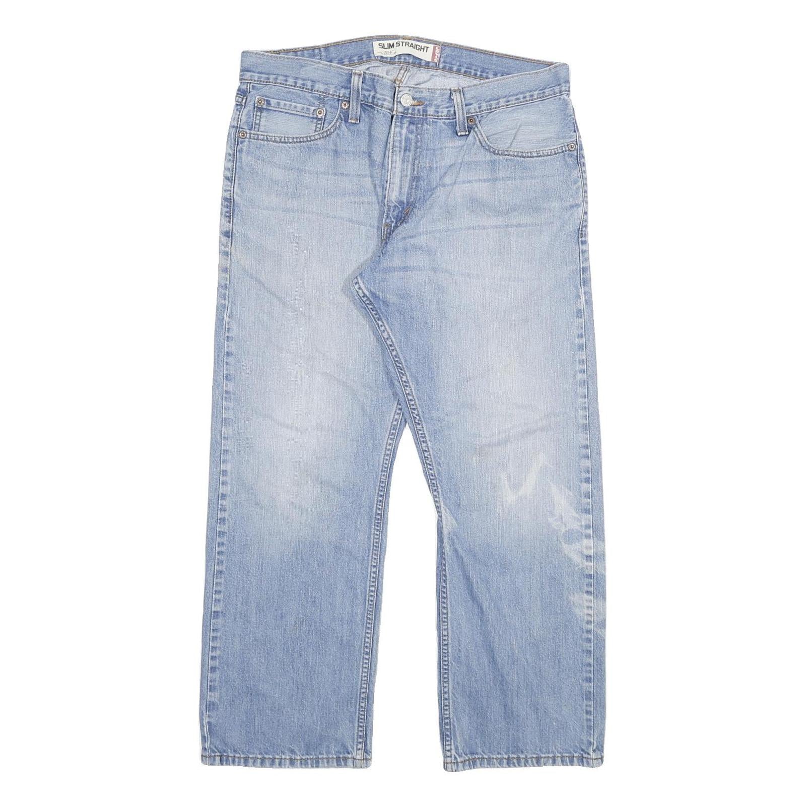 LEVI'S 514 Mens Jeans Blue Slim Straight Denim Medium W34 L27 Classic Style