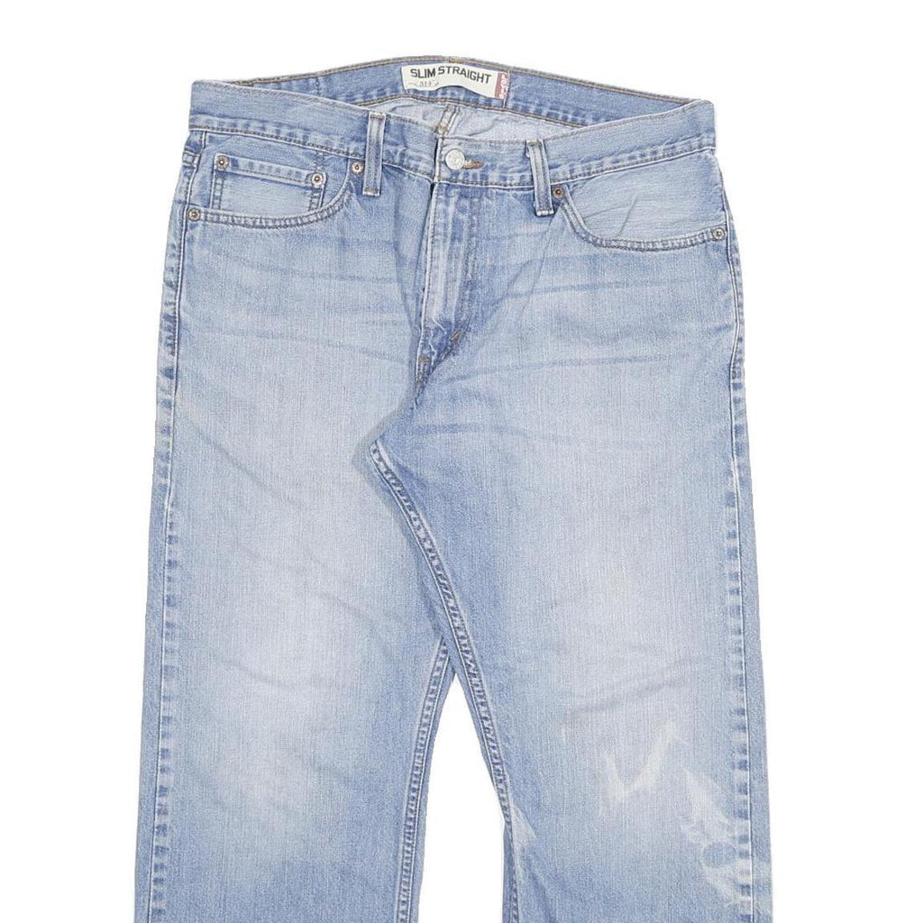 LEVI'S 514 Mens Jeans Blue Slim Straight Denim Medium W34 L27 Classic Style