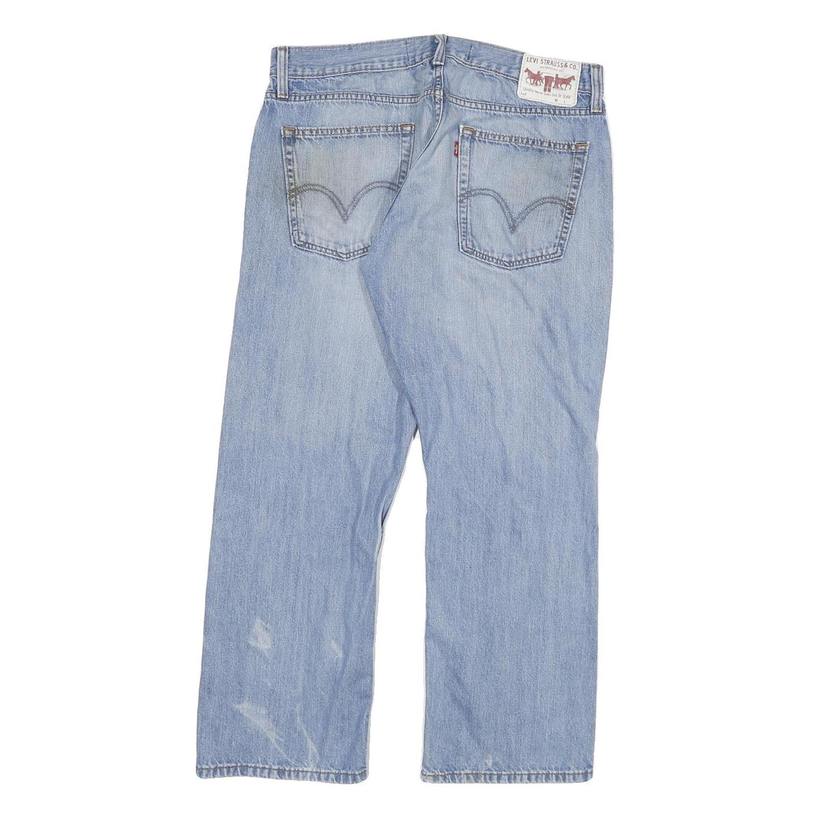 LEVI'S 514 Mens Jeans Blue Slim Straight Denim Medium W34 L27 Classic Style