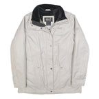 JACK WOLFSKIN Womens White Jacket L Polyester Blend Zip Outdoor Warm Winter