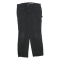 CARHARTT Womens Regular Black Cotton Blend Regular Leg Trousers W36 L32 Workwear