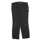 CARHARTT Womens Regular Black Cotton Blend Regular Leg Trousers W36 L32 Workwear