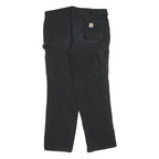 CARHARTT Womens Regular Black Cotton Blend Regular Leg Trousers W36 L32 Workwear