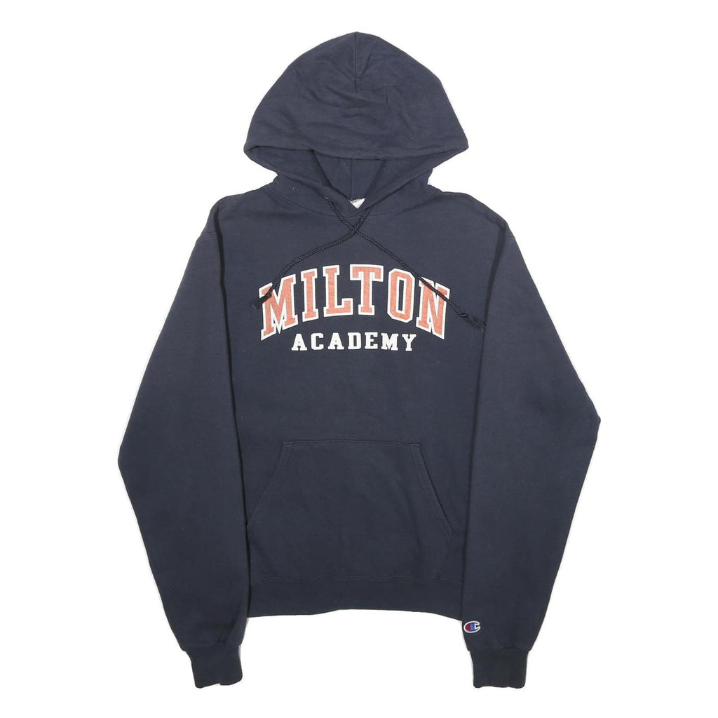 CHAMPION Mens Navy Miloton Academy Pullover Hoodie S Cotton Blend Casual