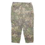 REDHEAD Mens Relaxed Cotton Blend Beige Camouflage Cargo Trousers W39 L30