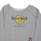 HARD ROCK CAFE Womens Grey Manchester Crew Neck L Sweatshirt Vintage Style