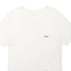 BOSS Mens White L Short Sleeve Crew Neck Plain Cotton Blend T-Shirt