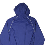 ADIDAS Mens Blue Nylon Jacket S Zip Hooded Plain Sportswear Lightweight