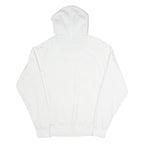 CHAMPION Mens White Cotton Blend Pullover Hoodie S Logo Script Chest