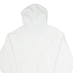 CHAMPION Mens White Cotton Blend Pullover Hoodie S Logo Script Chest