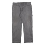 DICKIES Mens Cotton Blend Grey Workwear Regular Straight Leg Trousers W34 L30