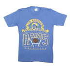 JOSTENS Mens Blue Los Angeles Rams Graphic T-Shirt S Short Sleeve Crew Neck NFL