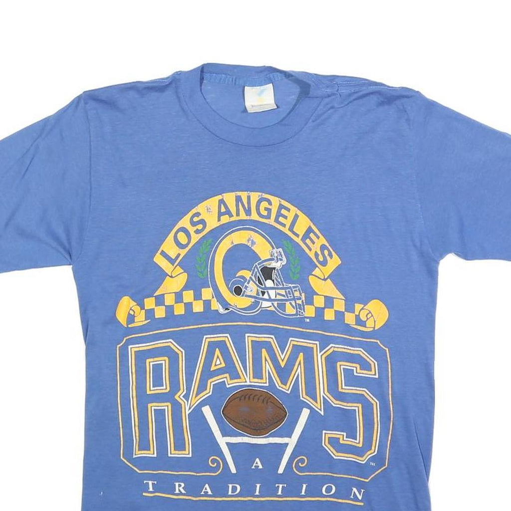 JOSTENS Mens Blue Los Angeles Rams Graphic T-Shirt S Short Sleeve Crew Neck NFL