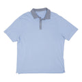 M&S Mens Blue Polo Shirt L Cotton Blend Casual Short Sleeve Summer