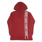 ADIDAS Womens Red Pullover Hoodie S Cotton Blend Casual Sportswear