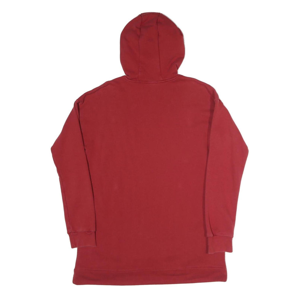 ADIDAS Womens Red Pullover Hoodie S Cotton Blend Casual Sportswear