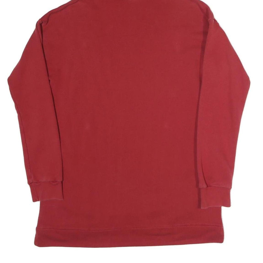 ADIDAS Womens Red Pullover Hoodie S Cotton Blend Casual Sportswear