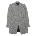 ZARA BASIC Womens Grey Button Jacket S Polyester Blend Plain Stylish Long Sleeve