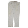 LEVI'S Mens Cotton Blend Beige Regular Fit Straight Leg Trousers W38 L31 Casual