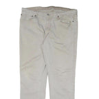 LEVI'S Mens Cotton Blend Beige Regular Fit Straight Leg Trousers W38 L31 Casual