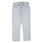 LEVI'S 501 Womens Jeans Light Blue Regular Straight Denim W30 L27 Classic Fit