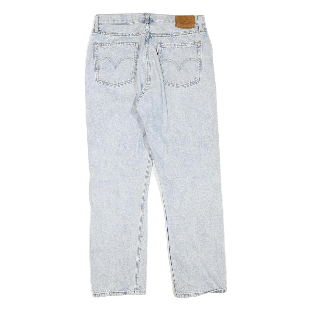 LEVI'S 501 Womens Jeans Light Blue Regular Straight Denim W30 L27 Classic Fit