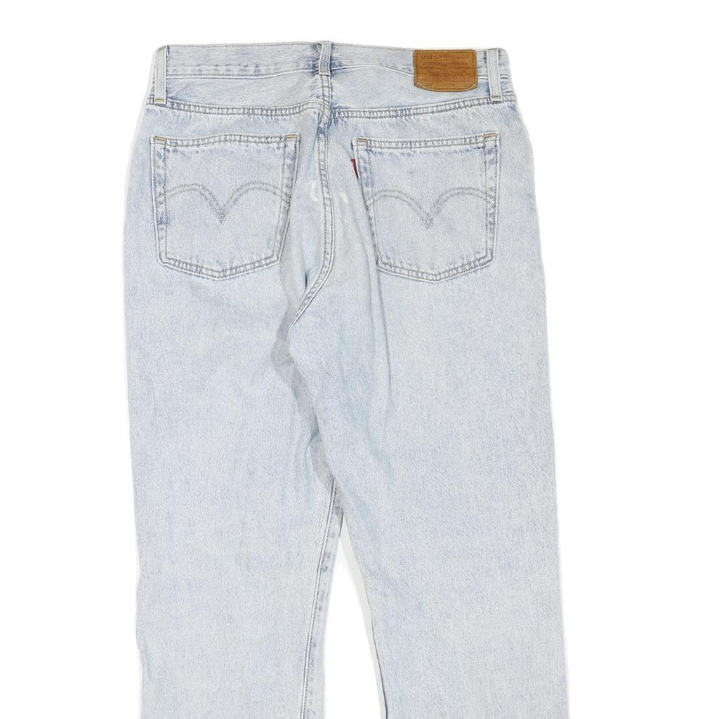 LEVI'S 501 Womens Jeans Light Blue Regular Straight Denim W30 L27 Classic Fit