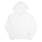 CHAMPION REVERSE WEAVE Mens White Pullover Hoodie L Classic Cotton Sweatshirt