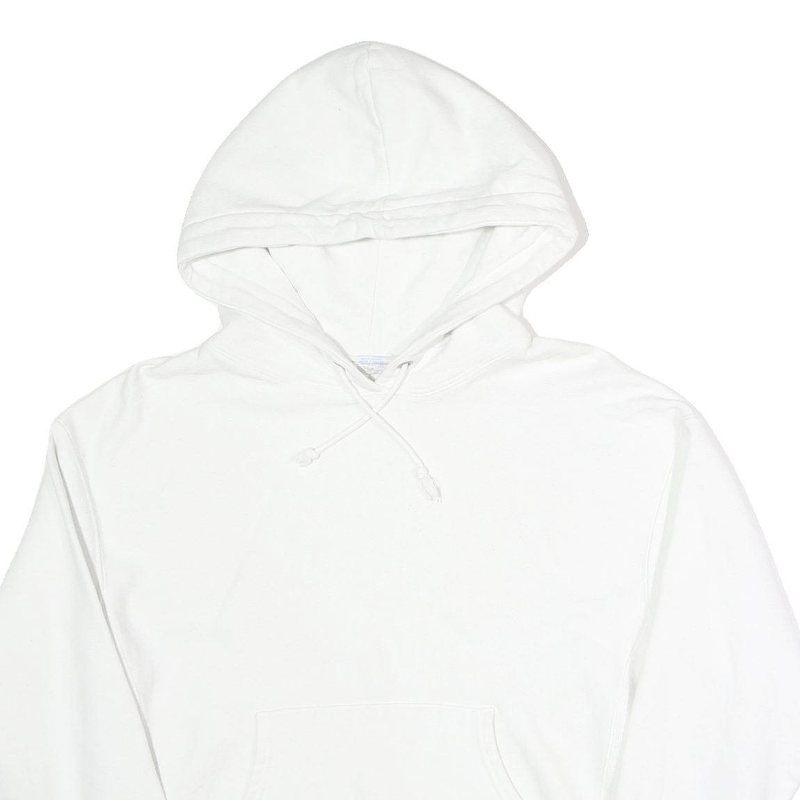 CHAMPION REVERSE WEAVE Mens White Pullover Hoodie L Classic Cotton Sweatshirt