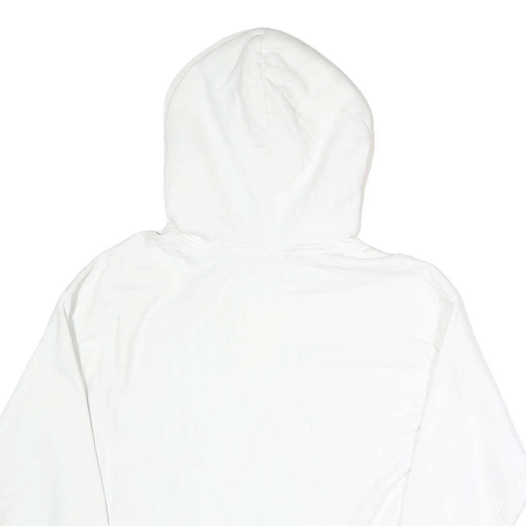 CHAMPION REVERSE WEAVE Mens White Pullover Hoodie L Classic Cotton Sweatshirt