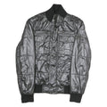 GUESS Mens Black Polyester Blend Zip Bomber Jacket M Shiny Padded Quilted