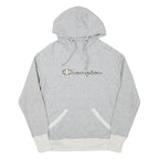 CHAMPION Womens Grey Pullover Hoodie S Cotton Blend