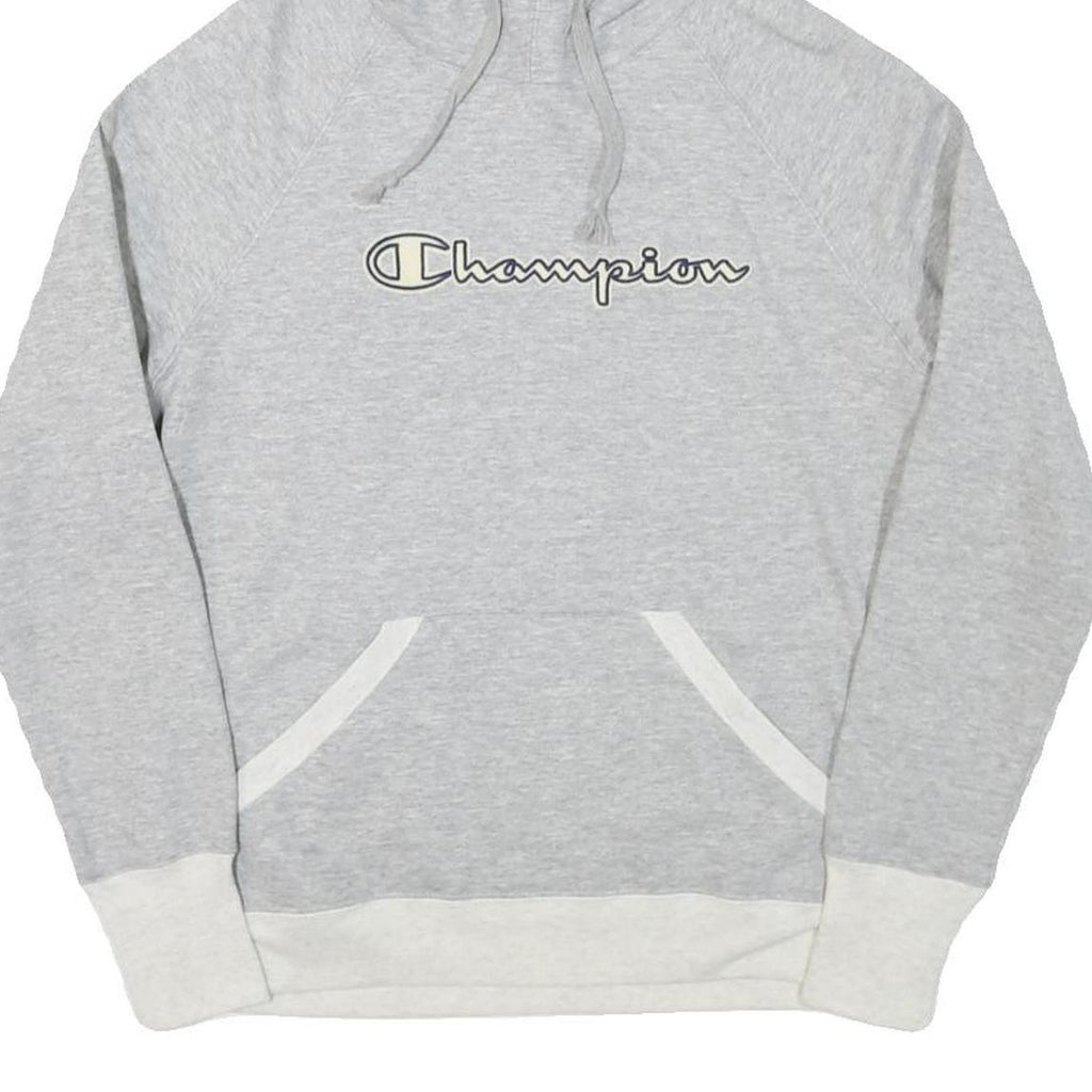 CHAMPION Womens Grey Pullover Hoodie S Cotton Blend