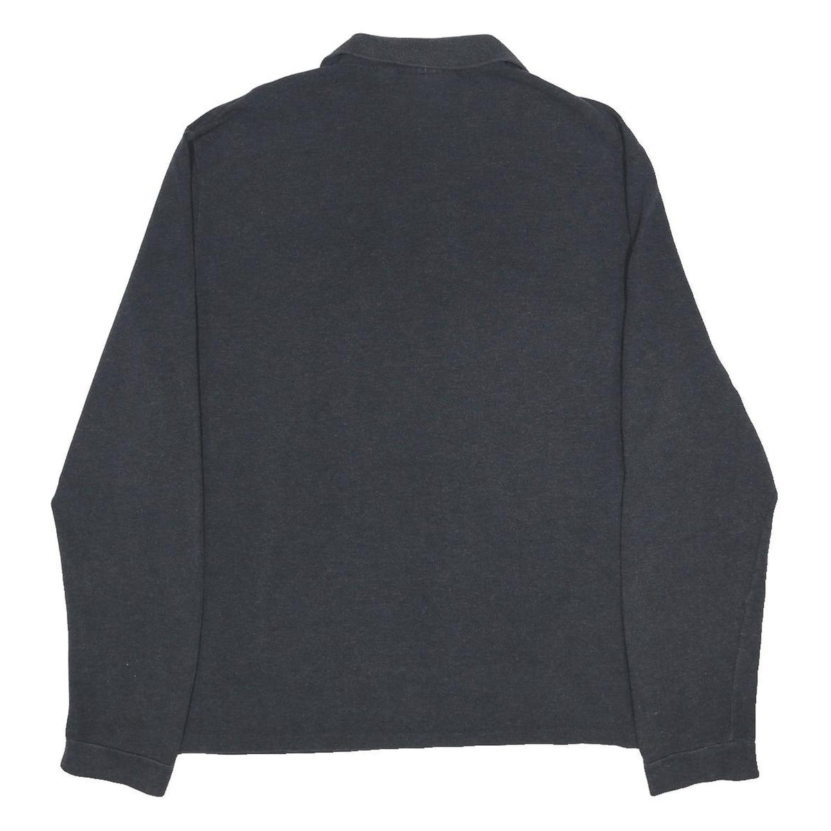 LACOSTE Mens Blue Long Sleeve Plain 3XL Cotton Polo Shirt Classic Fit
