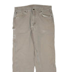 CARHARTT Mens Jeans Beige Regular Straight Denim Rinse W36 L32 Workwear Durable