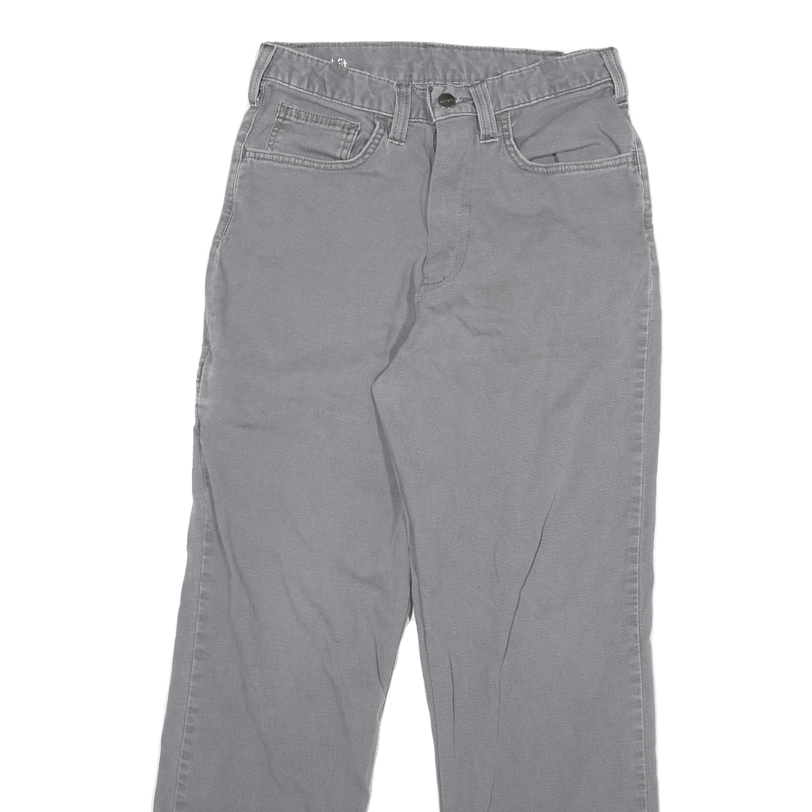 CARHARTT Mens Jeans Grey Relaxed Straight Denim Medium W26 L27 Workwear